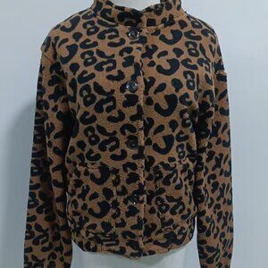 Vintage Style Leopard Print Jacket